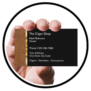 Classy Cigar Shop Business Card