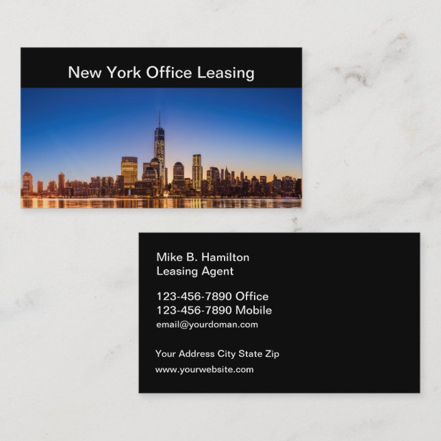 Classy City Real Estate Agent Business Cards (Front/Back)