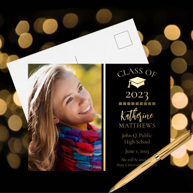 Classy Class Graduation Photo Announcement (Creator Uploaded)