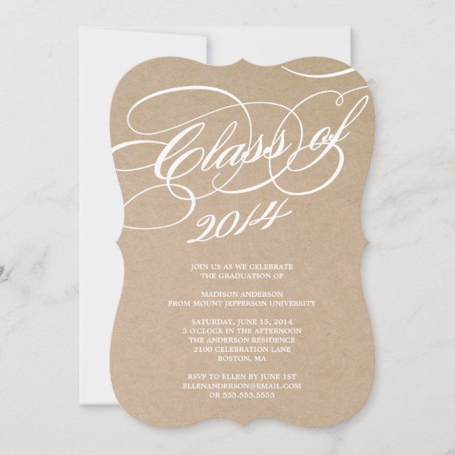 Classy Class of 2014 | Graduation Party Invitation (Front)