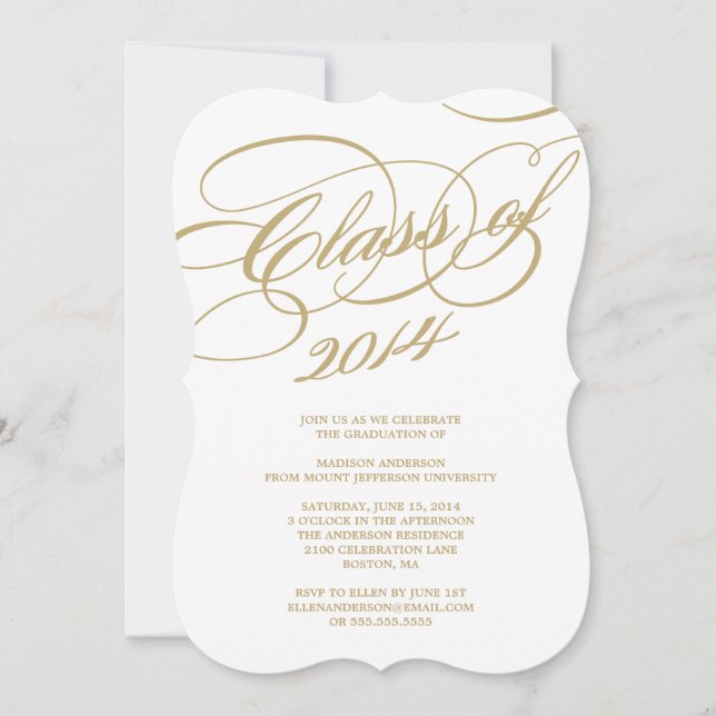 Classy Class of 2014 | Graduation Party Invitation (Front)