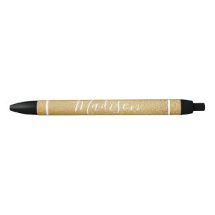 Classy Classic Golden Custom Name Black Ink Pen