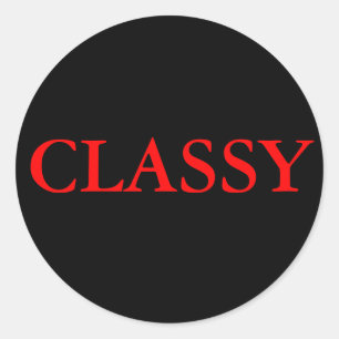 CLASSY CLASSIC ROUND STICKER