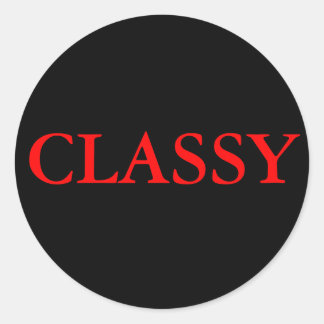 CLASSY CLASSIC ROUND STICKER