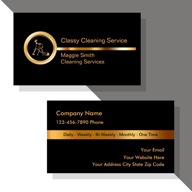 Classy Cleaning Business Cards (Creator Uploaded)