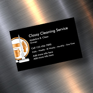 Classy Cleaning Service Magnetic Business Card