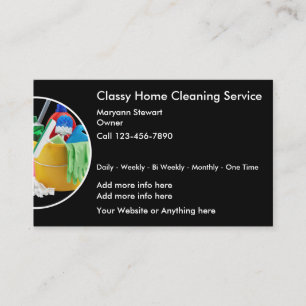Classy Cleaning Service Modern Business Cards