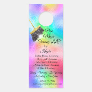 Classy Cleaning Service Move-out Holograph Gold Door Hanger