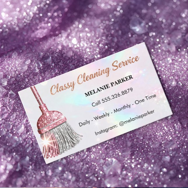 Classy Cleaning Services Business Card (Creator Uploaded)