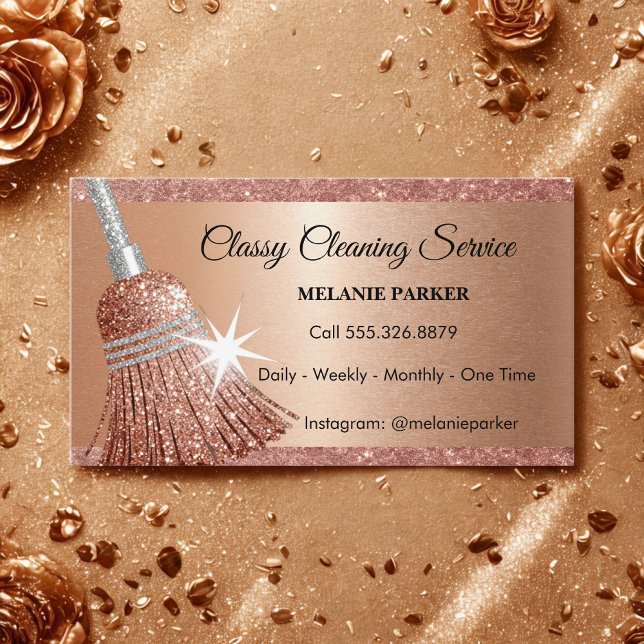 Classy Cleaning Services Business Card (Creator Uploaded)