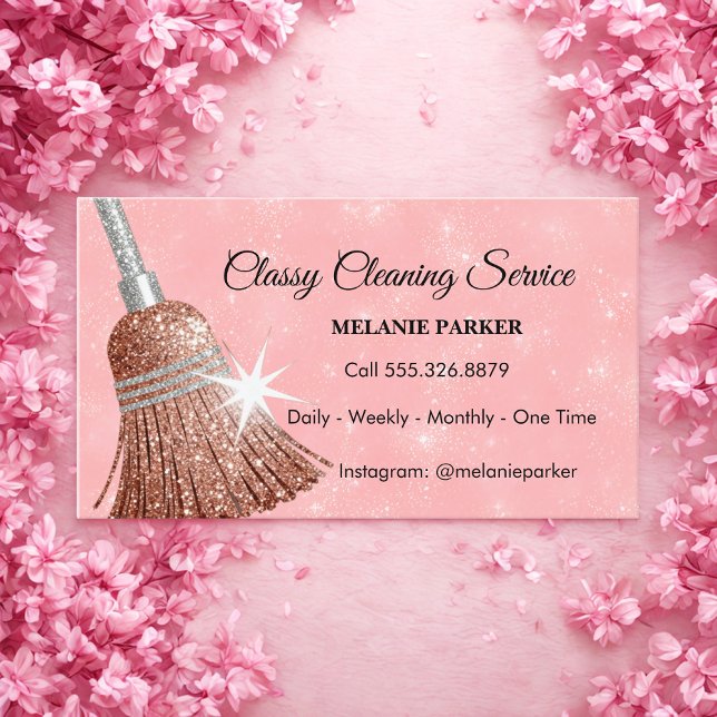 Classy Cleaning Services Business Card (Creator Uploaded)