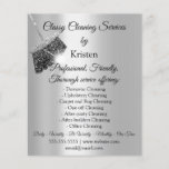 Classy Cleaning Services House Keeping Gray Silver Flyer<br><div class="desc">florenceK dedicated for Tiffany colletion</div>