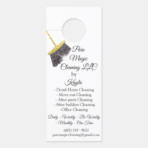 Classy Cleaning Services Move-out Cleaning Broom1 Door Hanger