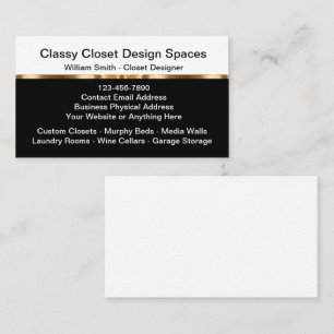 Classy Closet Design Business Cards