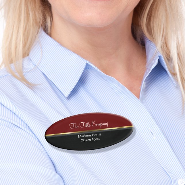 Classy Closing Agent Real Estate Name Tag (Creator Uploaded)