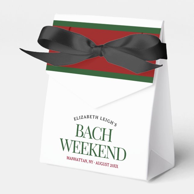 Classy Cocktails Green & Red Bach Weekend Favour Box (Front Side)
