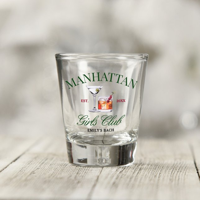 Classy Cocktails Green & Red Girl's Club Shot Glass (Creator Uploaded)