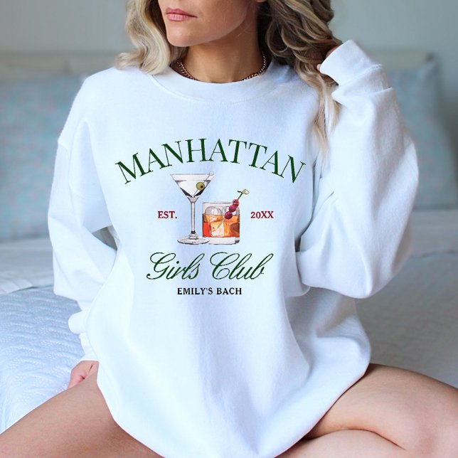 Classy Cocktails Green & Red Girl's Club Sweatshirt (Creator Uploaded)