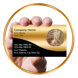 Classy Coin Dealer Business Cards