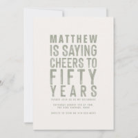 Classy colourful cheers to fifty years birthday