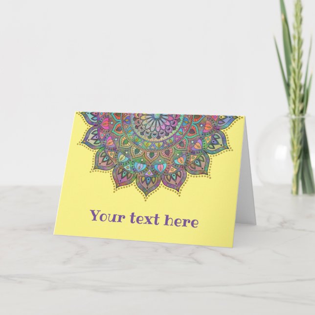 Classy Colourfully Mandala India Style 1 Card (Front)