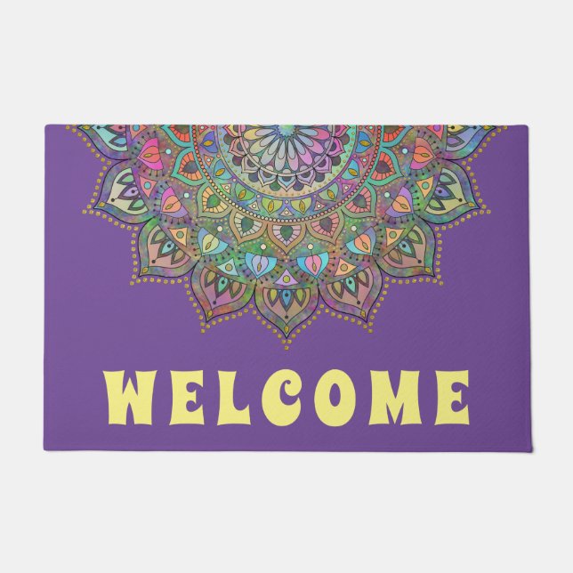 Classy Colourfully Mandala India Style 1 Doormat (Front)