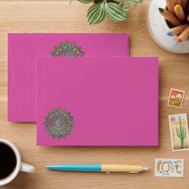 Classy Colourfully Mandala India Style 1 Envelope (Desk)