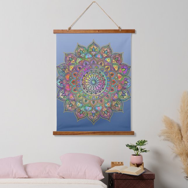 Classy Colourfully Mandala India Style 1 Hanging Tapestry (Bedroom)