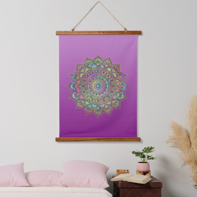 Classy Colourfully Mandala India Style 1 Hanging Tapestry (Bedroom)