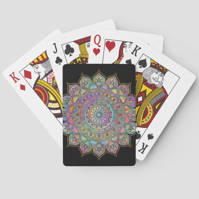Classy Colourfully Mandala India Style 1 Playing Cards (Back)