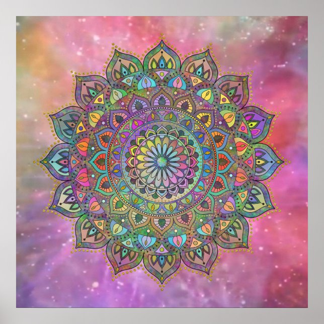 Classy Colourfully Mandala India Style 1  Poster (Front)