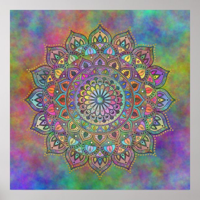 Classy Colourfully Mandala India Style 1 Poster (Front)