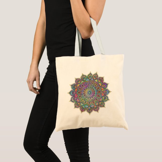 Classy Colourfully Mandala India Style 1 Tote Bag (Front (Product))