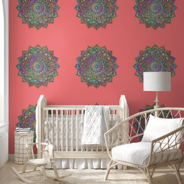 Classy Colourfully Mandala India Style 1 Wallpaper (Kids)