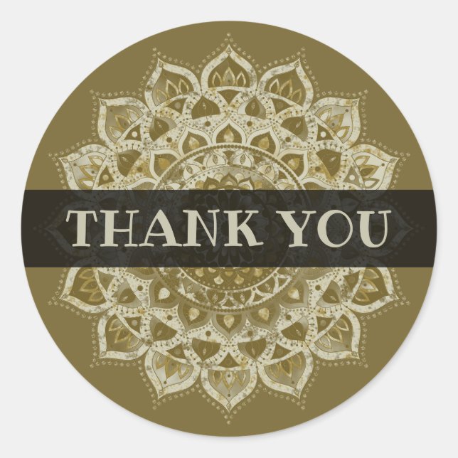 Classy Colourfully Mandala India Style 4 Classic Round Sticker (Front)