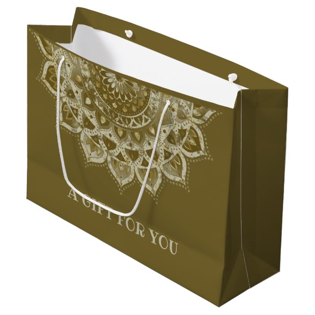 Classy Colourfully Mandala India Style 4 Large Gift Bag (Front Angled)