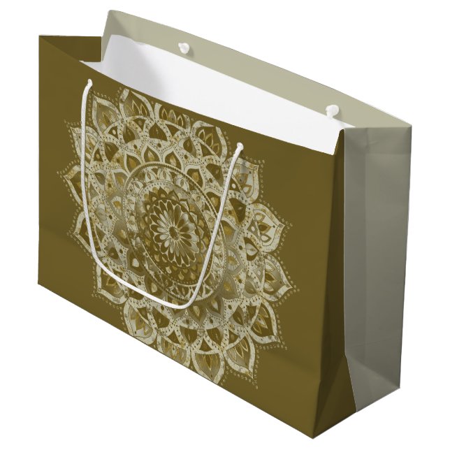 Classy Colourfully Mandala India Style 4 Large Gift Bag (Front Angled)