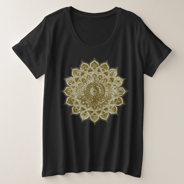Classy Colourfully Mandala India Style 4 Plus Size T-Shirt (Design Front)