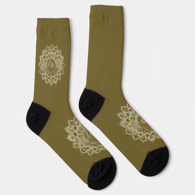 Classy Colourfully Mandala India Style 4 Socks (Right)