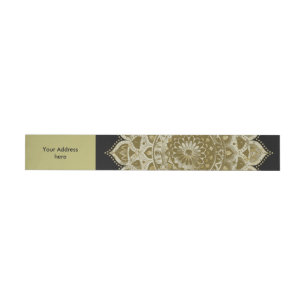 Classy Colourfully Mandala India Style 4 Wraparound Address Label