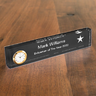 Classy Company Salesman Of The Year Nameplate