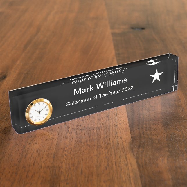 Classy Company Salesman Of The Year Nameplate (Side)