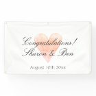 Classy congratulations wedding banner with heart