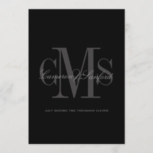 Classy + Contemporary Monogram Wedding Invitations