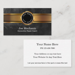 Classy Cool Automotive Mechanic Business Cards