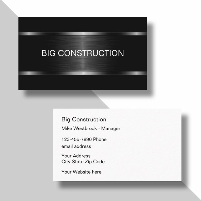 Classy Cool Construction Business Cards (Creator Uploaded)