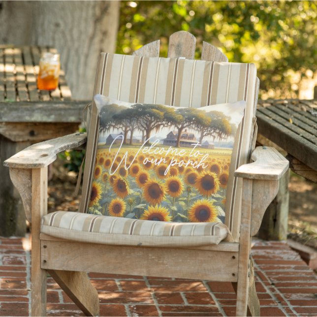 Classy Country Cottage Floral Art Painting Cushion (Chair)