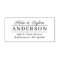 Classy Couple Elegant Monogram Return Address