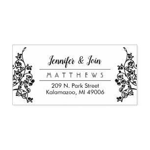 Classy Couple Elegant Monogram Return Address Self-inking Stamp