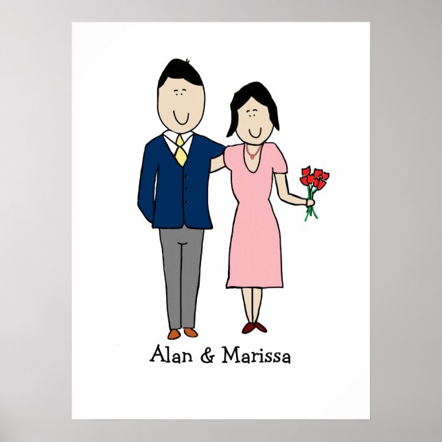 Classy couple print - customisable 8.5 x 11 (Front)